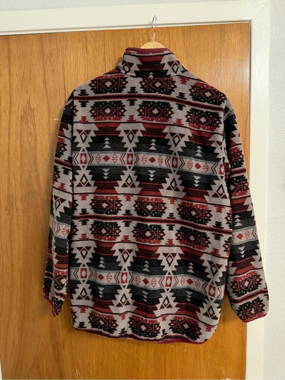 Cinch-Southwestern Print Quarter-Snap Pullover - Burgundy, Gray, Black